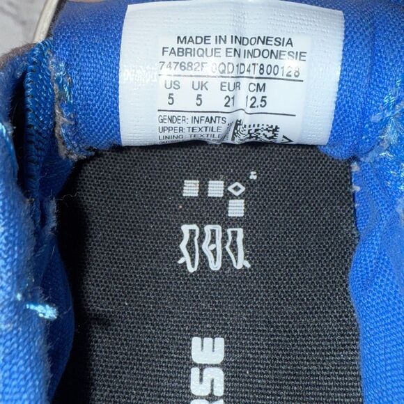 Converse All Star Toddler Shoes Gray Blue Low Top Size 5 Excellent Condition - Picture 6 of 6